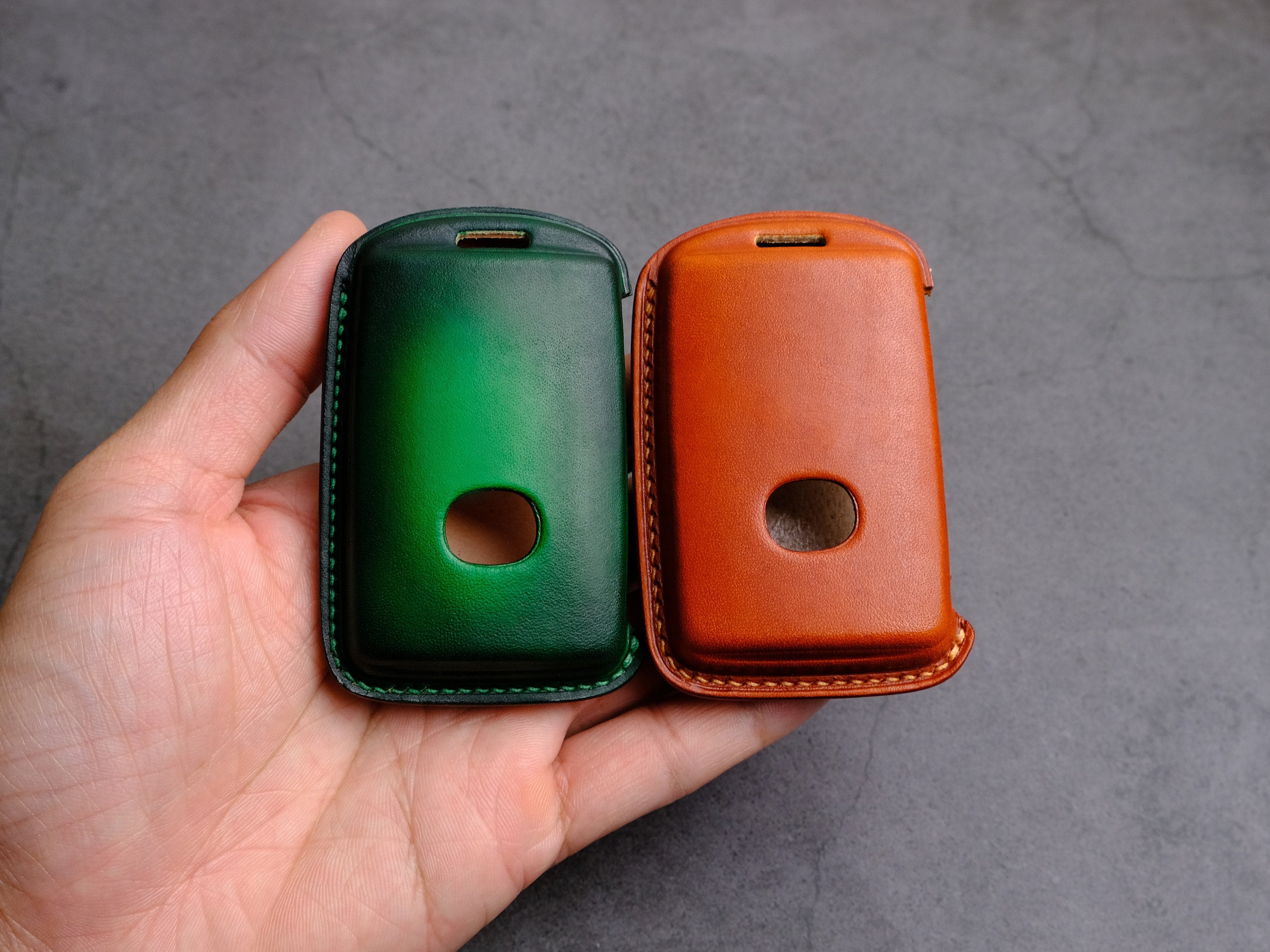 HIBEYO Custodia In Pelle E Alluminio Per Chiave Mazda 3, CX30, CX5, CX8, Alexa - Marrone