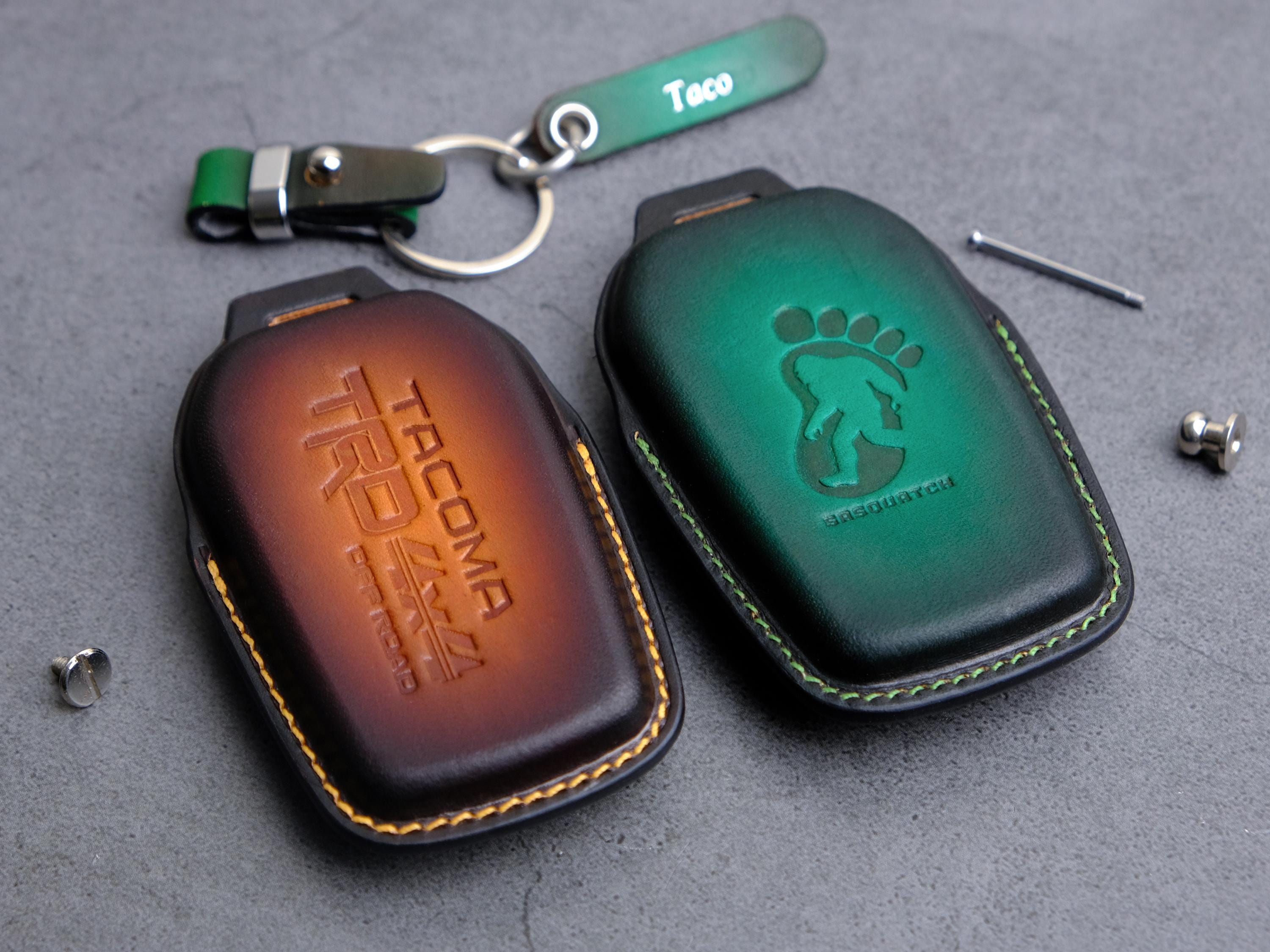 2025 2024 BMW Tacoma Key Fob-Abdeckung, Leder-Schlüsselkasten-Schlüsselanhänger für Tacoma TRD Off-Road SR5 SR TRD ProTrailHunter Limited PreRunner