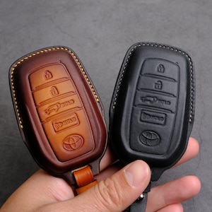 2023 2024 Toyota Highlander Key Fob Cover, Leather Key Cover for Toyota ...