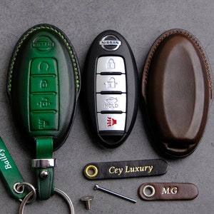 All Type Nissan Key Fob Cover, Nissan Roque Sport Key Fob Cover, Leather Key Case For Nissan Kicks Maxima Murano Sentra Titan Frontier ...