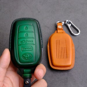 Toyota Tundra Leather Key Cover - Customized Logo On The Back - Gift For Him - Personalized Gift - Key Case For Toyota Tundra TRD Pro