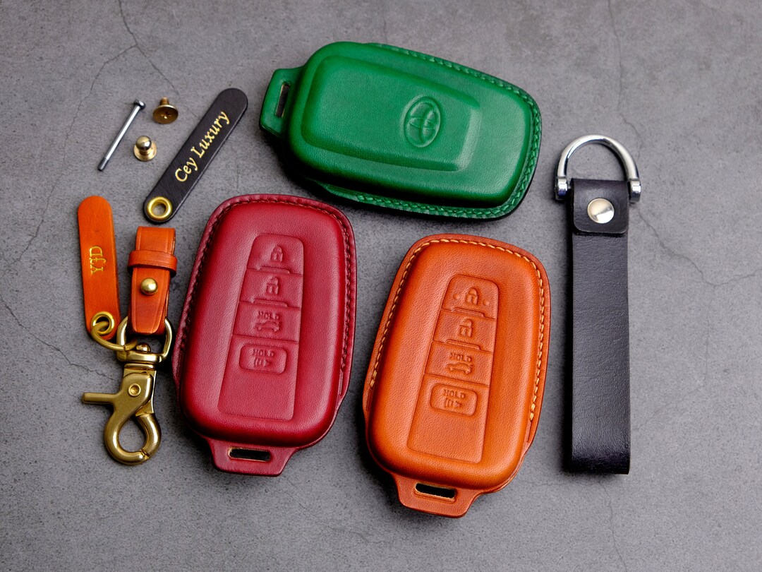Real Leather Remote Key Fob Cover For Toyota Camry XLE XSE LE SE Corolla Avalon C-HR - Foto 7