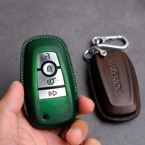 Ford Maverick Key Fob Cover, Personalized Leather Key Case For Ford Maverick 2024 2023, Gift for Him, Birthday Gift, Personalized Gift