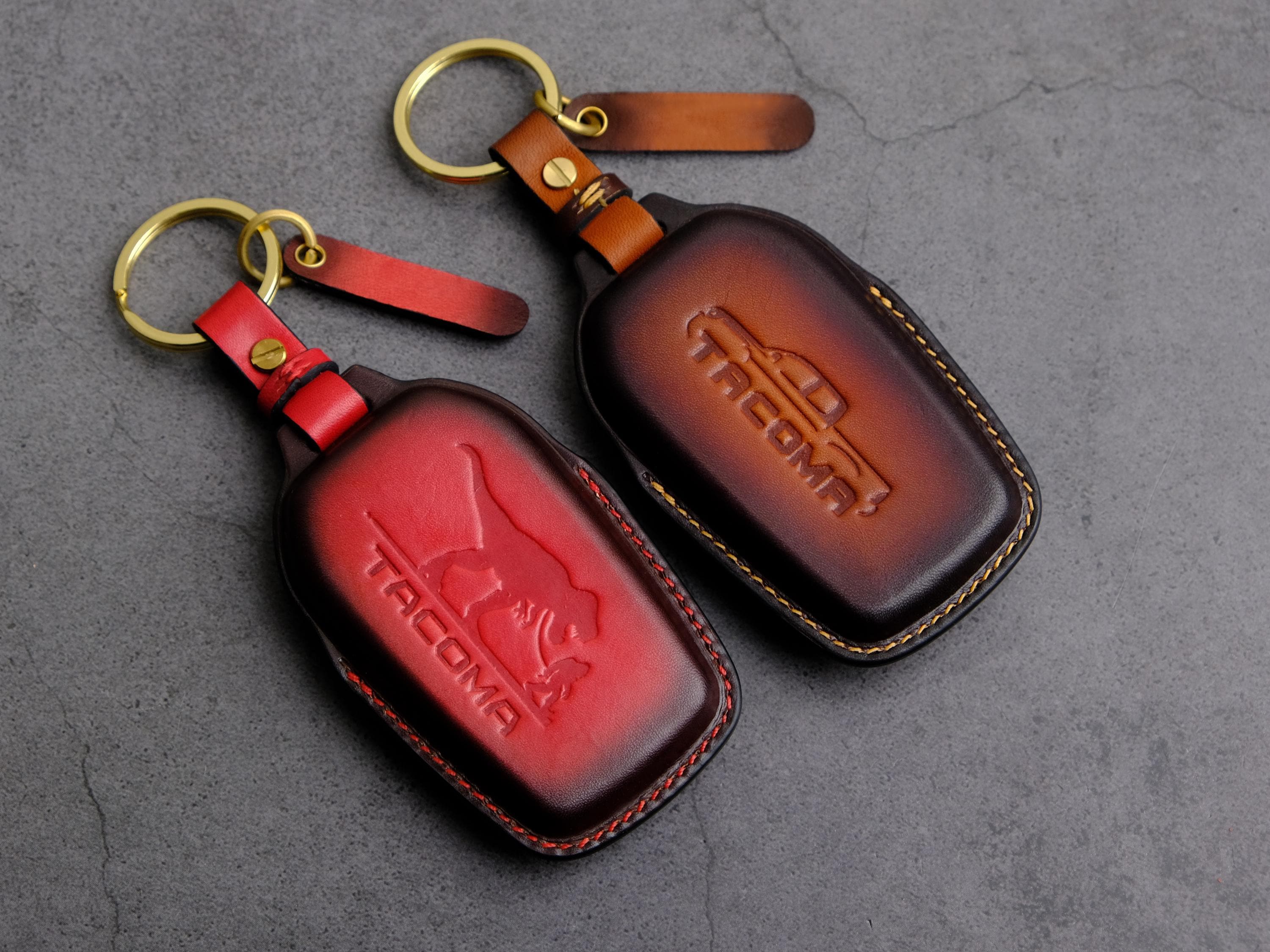 Toyota Tacoma Leather Key Fob Cover, Custom Key Case for Tacoma Trd Pro ...
