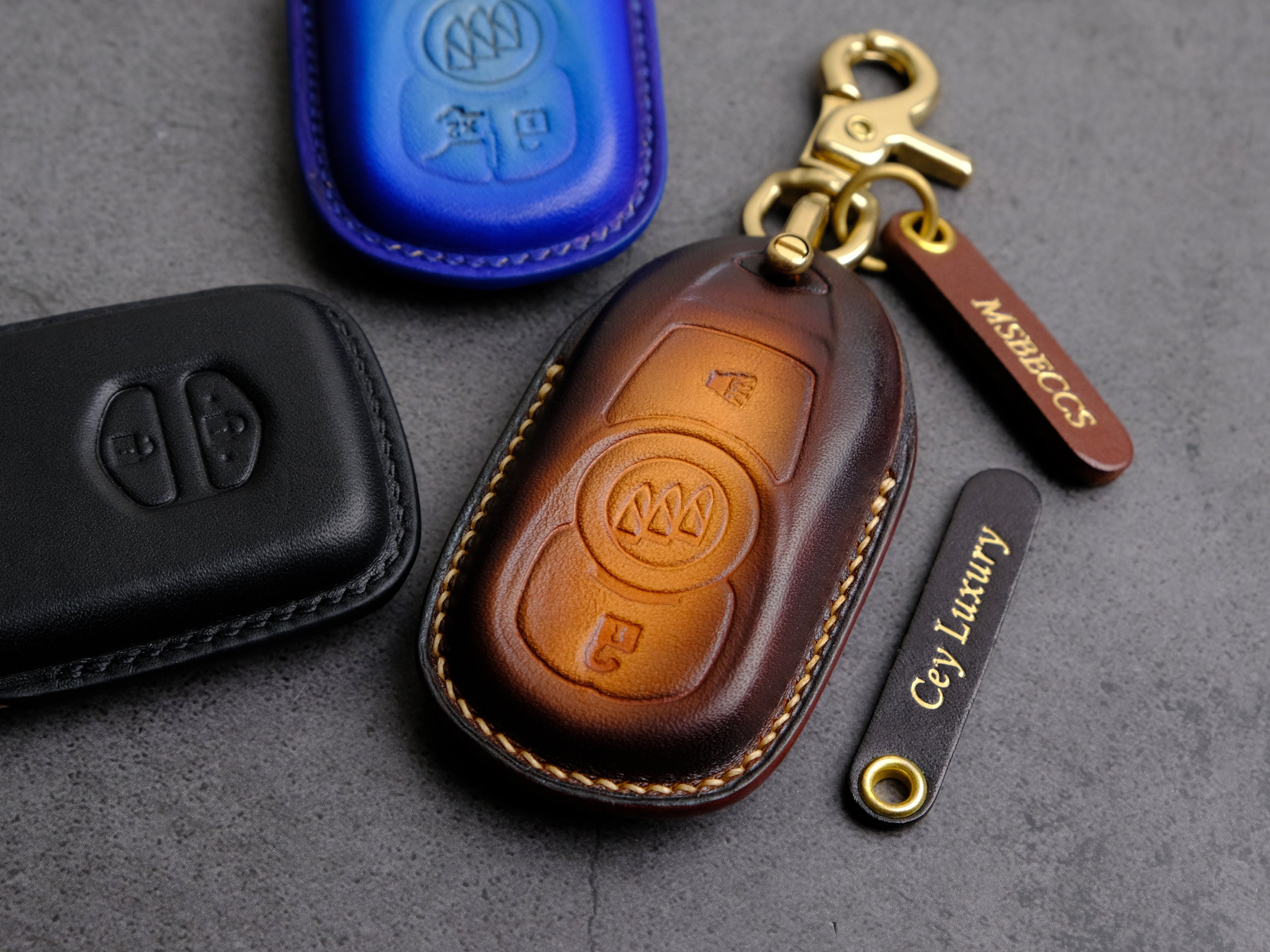 Qunzes Key Fob Cover With Heavy-duty Keychain For Buick Enclave