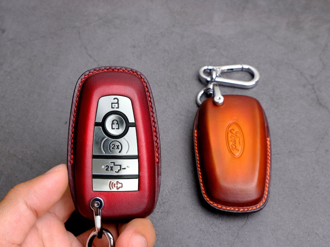 Ford Ranger Key Fob Cover, Personalized Leather Key Case for Ford
