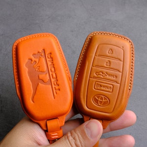 2024 Toyota Tacoma Key Fob Cover - Leather Key Case For Tacoma TRD Sport PreRuner Off-road Trailhunter SR SR5 Limited ... Toyota Accessory