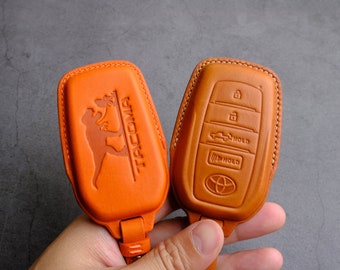 2024 Toyota Tacoma Key Fob Cover - Leather Key Case For Tacoma TRD Sport PreRuner Off-road Trailhunter SR SR5 Limited ... Toyota Accessory
