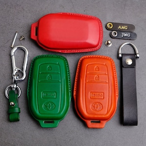 2023 2024 Toyota Highlander Key Fob Cover, Leather Key Cover for Toyota ...