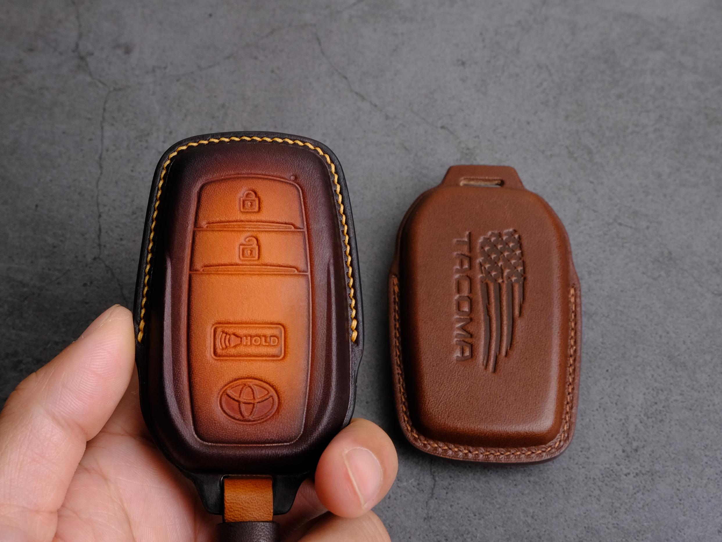 Customized Leather All Type Cover for Toyota Tacoma, Unique Leather Key ...