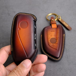 Funda de cuero para llavero X5 - Funda para X3 X7 M3 Z4 Serie E 520i - Funda para llavero, accesorios sin llave