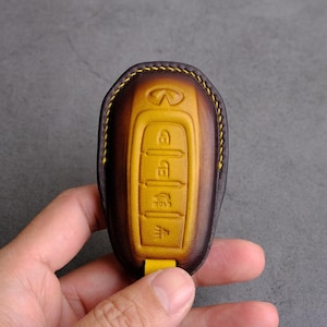 Infiniti Q60 Q50 Key Fob Cover, Leather Key Case For Q50 QX50 Q60 QX60, Personaized Infiniti Keychain Holder, Birthday Gift, Gift For Dad