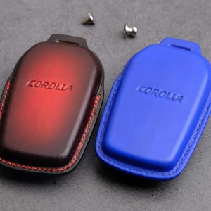 Handmade Leather Key Fob Cover For Toyota Corolla, Leather Key Case For Toyota  Cross Tacoma Yaris Cross Sienna Sequoia... Toyota Accessory