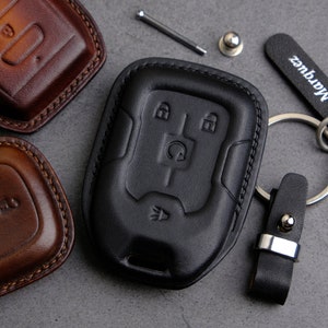 GMC Acadia Terrain Yukon AT4 Denali Key Fob Cover, GMC Key Case Key Chain Entry Remotes Accessories, Personalized Gift