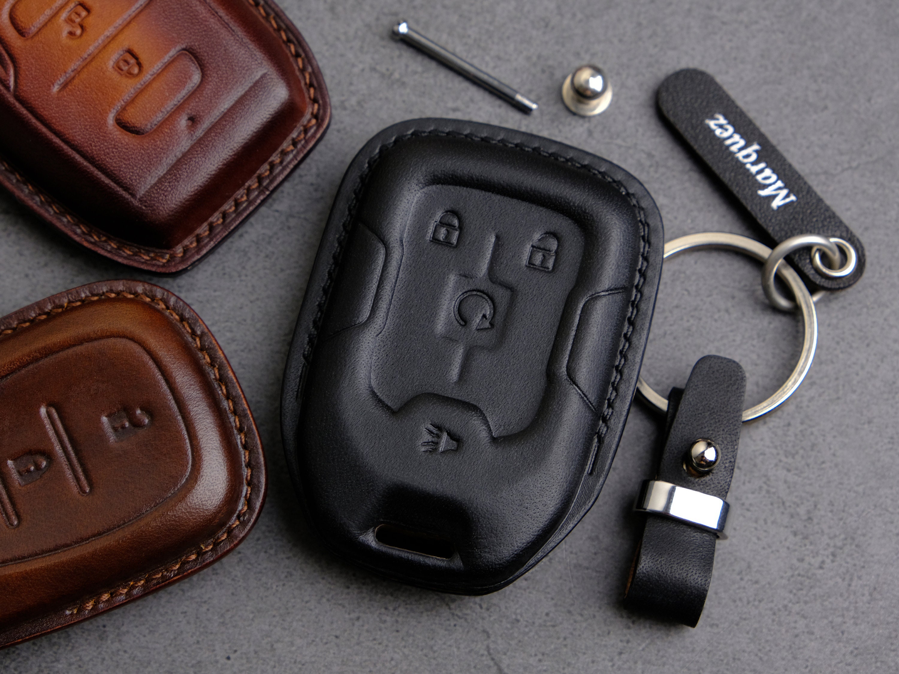 GMC Acadia Terrain Yukon AT4 Denali Key Fob Cover, GMC Key Case Key Chain Entry Remotes Accessories, Personalized Gift