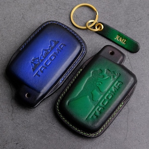 Custodia portachiavi in pelle per Toyota Tacoma TRD Pro, per Tacoma TRD Off Road SR5 SR Trailhunter... Portachiavi con timbro e emblema.