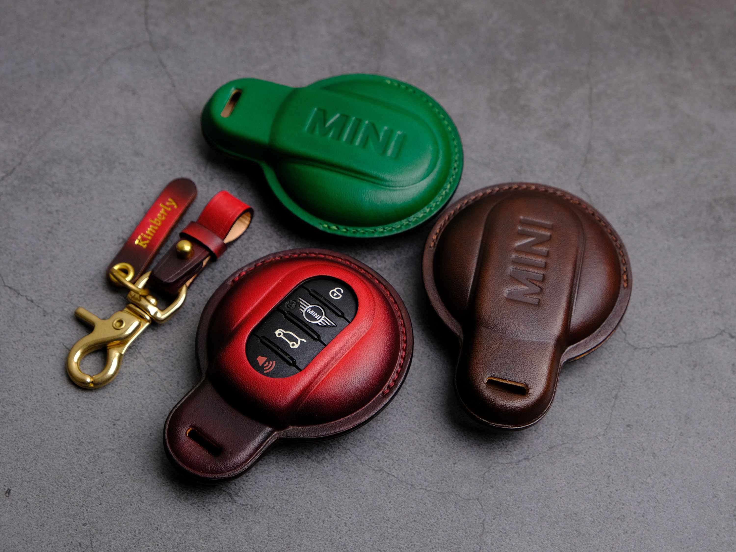 thumbnail image 2 of Mini John Cooper Works Fabric Embroidery Keyring - Black Car Branded Key Chain 2 of 6