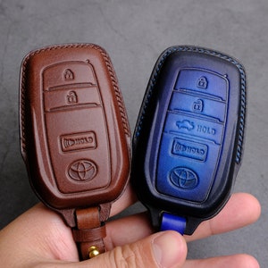 2023 2024 Toyota Corolla Key Fob Cover - Leather Key Case For Toyota Corolla Cross Tacoma Yaris Cross Sienna Sequoia ... Toyota Accessory