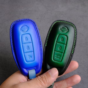 2024 2023 Nissan Rogue S SV SL Platinum Key Fob Cover, Leather Key Case For Nissan Qashqai Pathfinder Kicks Ariya Murano Armada ...