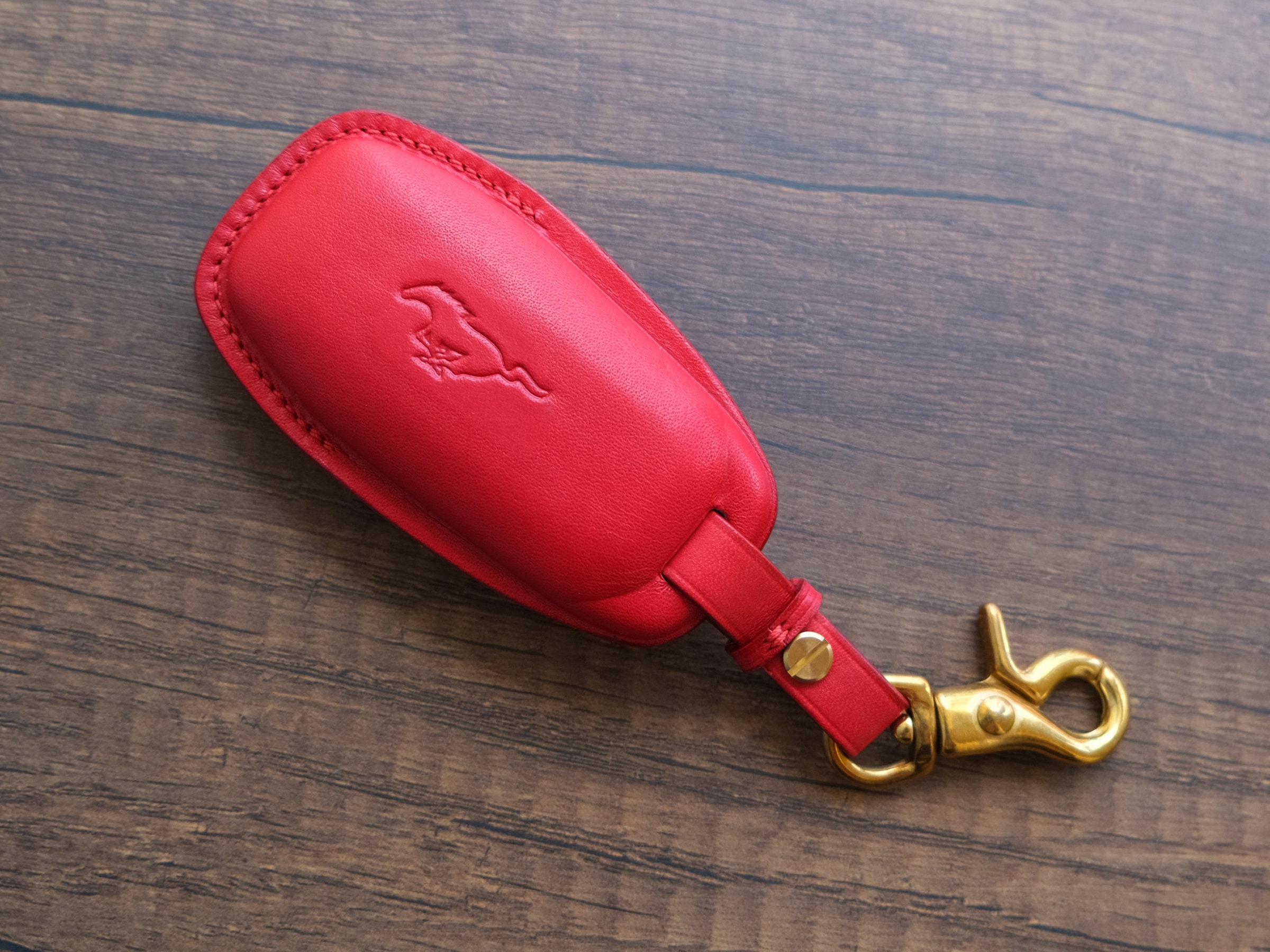 Ford Mustang Key Case 5 Buttons Handcraft Leather Key Fob Etsy