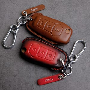 Ford F250 Key Fob Cover – Leather Smart Key Case for Ford F150 F250 F350 F450 F550 - Key Holder & Accessories - Gift for Him