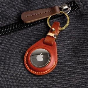 Porte-clés en cuir Airtag, Porte-clés Airtag personnalisé, Porte-clés porte-clés avec étui Airtag, Porte-clés avec gravure monogramme, Vélo, chien, Cadeau ...