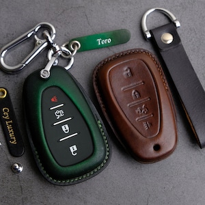 2024 2023 Chevrolet Malibu Key Fob Cover, Leather Key Case For Entry Remote Chevrolet Bolt Cruze Spark Sonic Volt ... Chevy Accessory