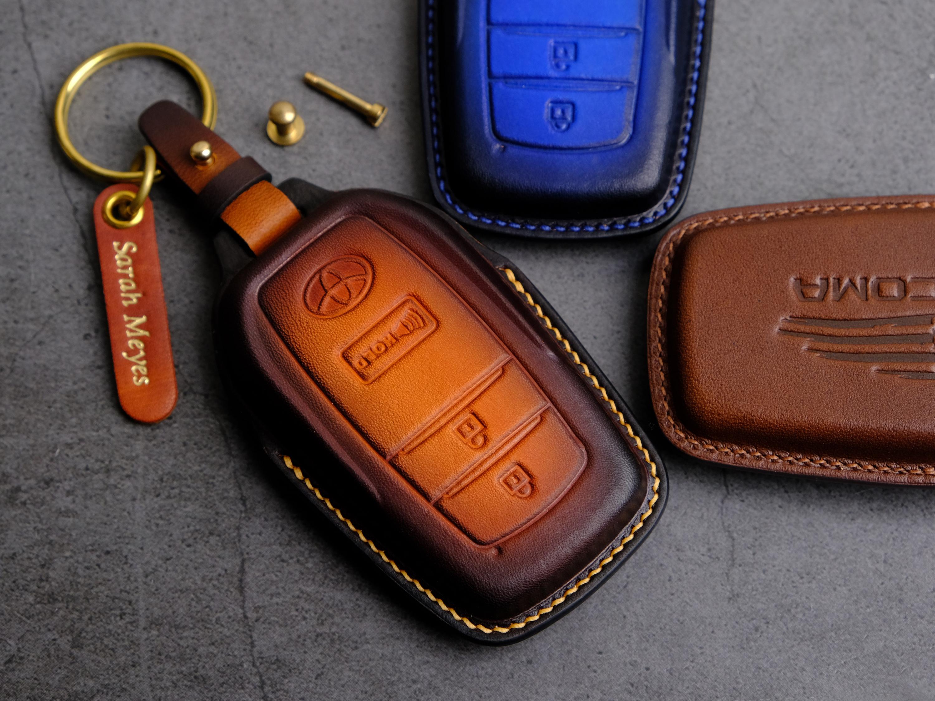 Customized Leather All Type Cover for Toyota Tacoma, Unique Leather Key ...