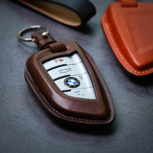 Custodia in pelle per portachiavi per BMW X3 X5 X6 X7 Serie F 520i - Accessori BMW - Guscio portachiavi, telecomando senza fili - Regalo BMW per lui