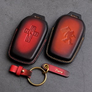 Leather Key Case For Toyota Corolla 2025 2024 - Toyota Corolla LE SE XSE Nightshade Key Fob Cover - Toyota Corolla Accessories