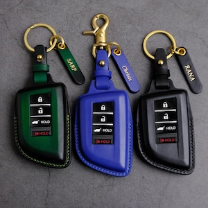 Acura MDX Leather Key Case, Leather Key case for Acura Mdx Cdx Nsx Rdx Rlx Tlx, Custom Keychain Remote Holder, Gift For Husband