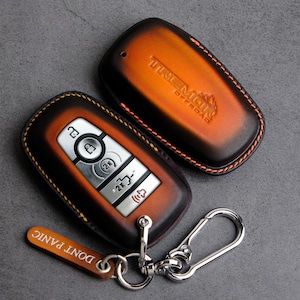 2025 2024 2023 Ford F150 Tremor Key Fob Cover, Leather Key Case For Entry Remotes Ford Lariat Patinum Raptor XL XLT STX ... Gift For Him