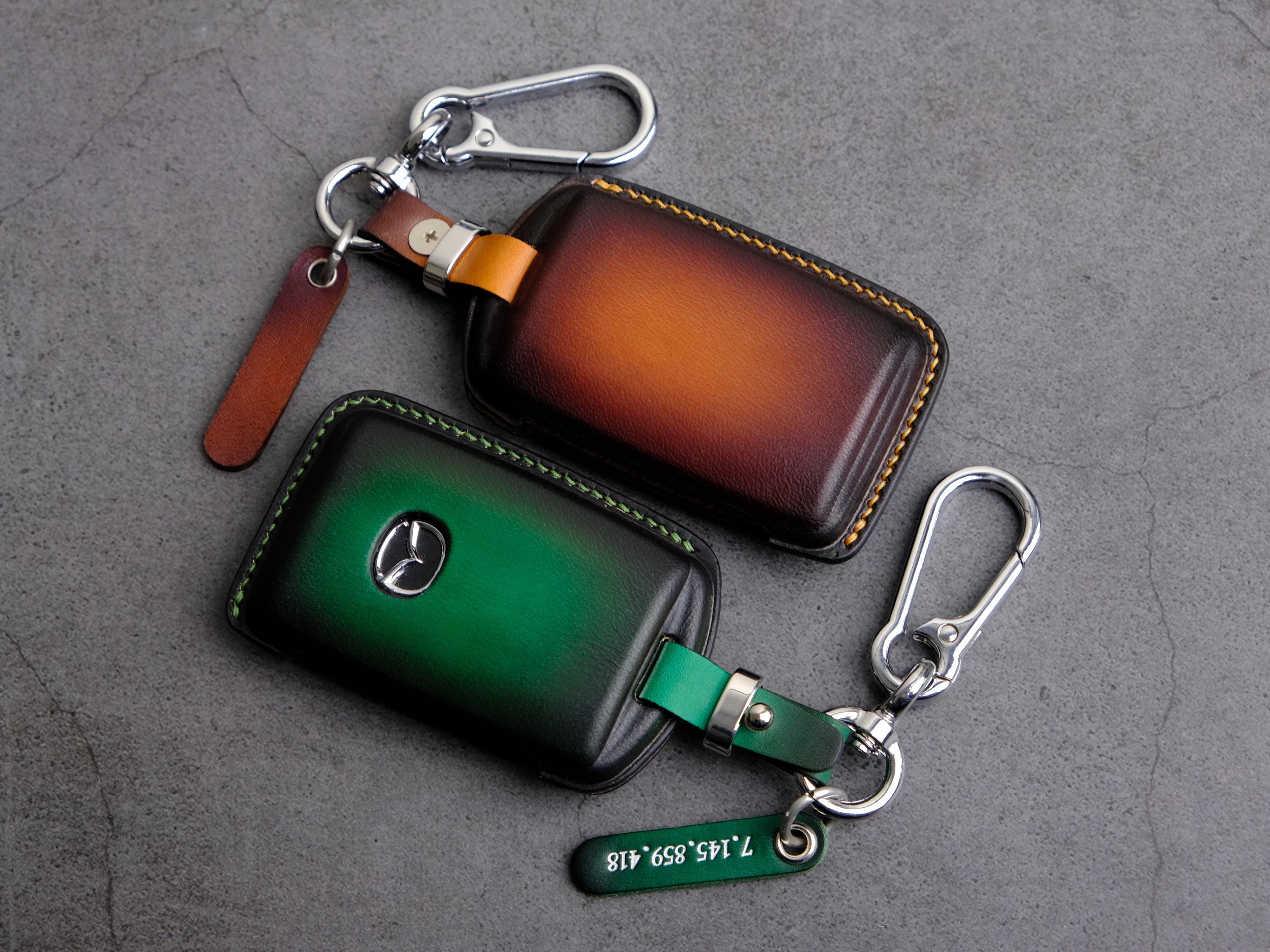 Mazda CX-70 Key Fob Cover - Leather Key Case Key Chain Entry