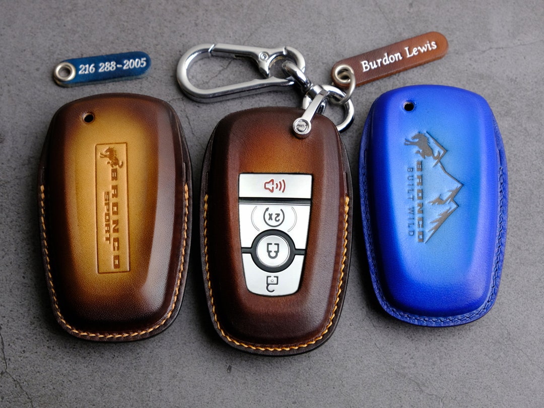 Ford Bronco Big Bend Key Fob Cover 2024 2023, Handcrafct Leather for Ford Bronco Maverick Ranger