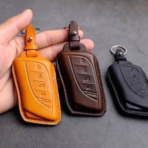 Personalized Leather Key Fob Case Cover For Lexus ES250 ES300 ES350 LS500 UX200h ES NX ... Lexus Keychains Keyless Remotes - Birthday Gift