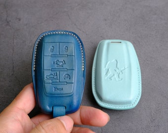 Leather Cover For 1500 2500 3500 4500 5500 Limited Trx Longhorn Lone Star Goat Big Horn - Key Case Key Chain Entry Remotes Accessories