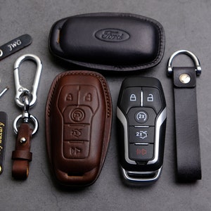 Étui porte-clés Ford Explorer, étui porte-clés en cuir personnalisé pour Ford Edge Explorer Mondeo Fusion Mustang, accessoires Ford Explorer