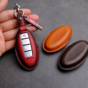 Handmade Key Case For Infiniti FX50 EX35 M37 M45 M56, Genuine Leather Key Fob Cover, Infiniti Keychain Holder, Personalized Gift