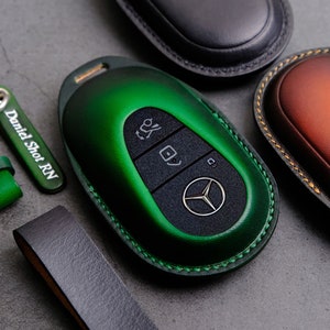Mercedes-Benz GLE Key Fob Cover, Handcraft Leather Key Case For Mercedes GLA GLC Gls C-Class 2022 2023, Gift For Him, Mercedes Accsessories