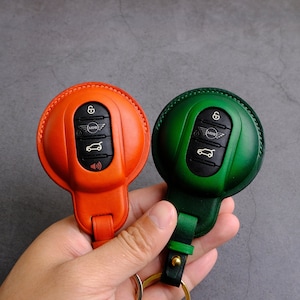 2024 Mini Hardtop 2 doors/ 4 doors Key Cover, Mini Cooper/ Clubman/ Countryman/  Convertibles/ JCW Key Fob Case, Key Holder Leather