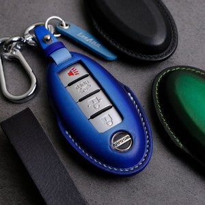 Funda para llave Nissan Kicks, compatible con Nissan Altima, Murano, Rogue, Pathfinder, Titan y Sentra. Llavero Nissan hecho a mano con control remoto sin llave.