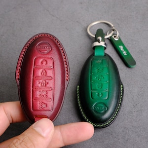 Cover 2021 2022 Nissan Altima Key Fob, Handcraft Leather Key Case For Nissan Sentra Versa Maxima .. Nissan Altima Accessory Gift For Ner Car