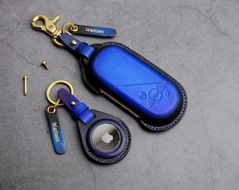 2025 2024 Mini Key Fob Cover, Leather Key Case For Mini One S Clubman Countryman Convertible Hardtop 2 Doors 4 Doors JCW... Mini Accessory