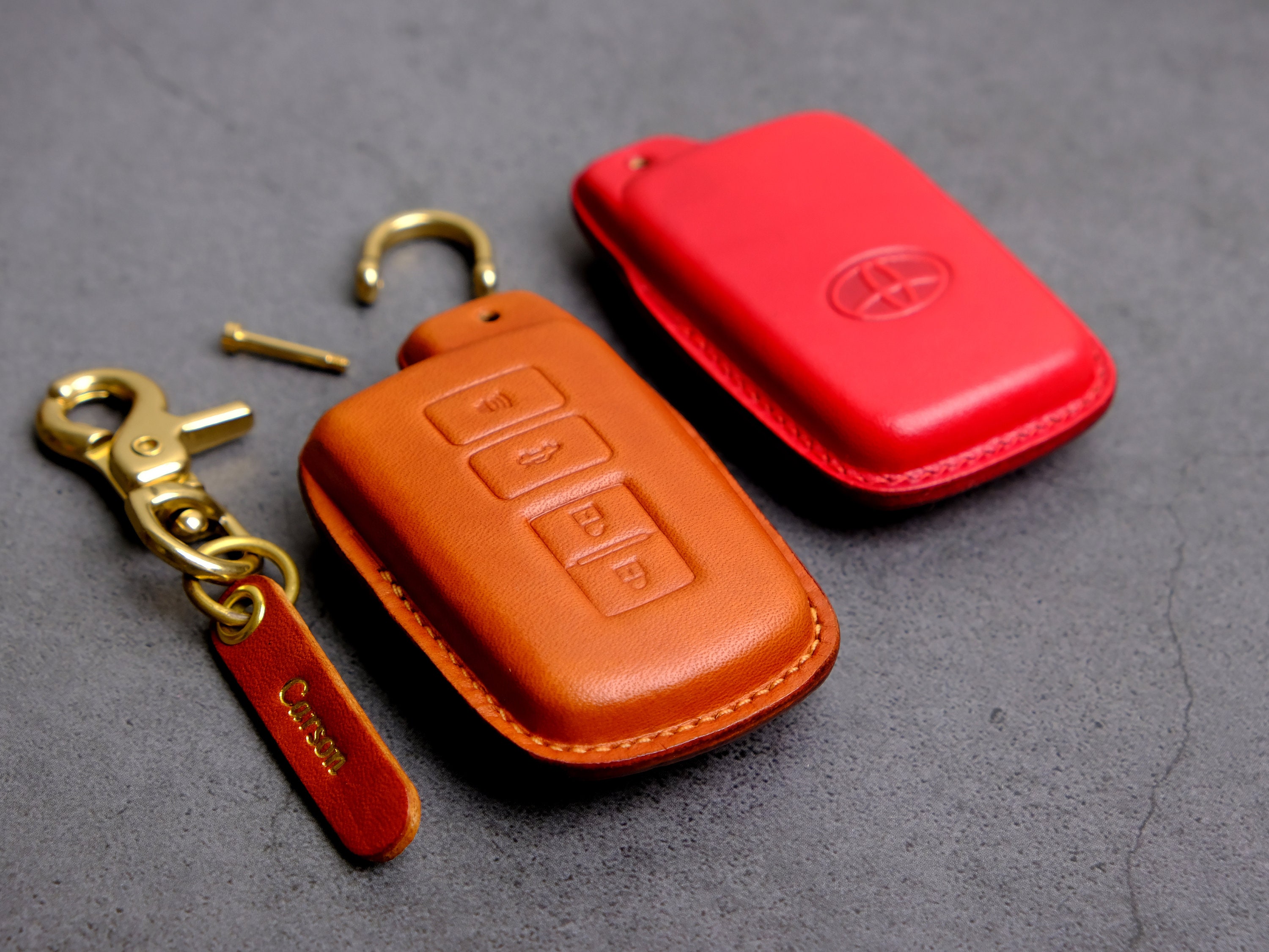 TCKEY Black Smart Key Fob Cover For 2014-2019 Toyota Corolla & 2015-2017 Camry HYQ12BDM
