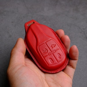Maserati Ghibli Key Fob Cover, Personalized Leather Key Case For Maserati Ghibli 17 18, Gift for Him, Birthday Gift, Personalized Gift