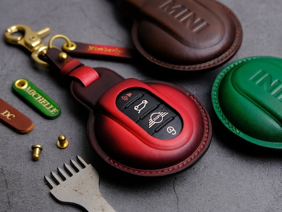 Mini John Cooper Works Key Case - Handcrated Leather Key Fob Cover