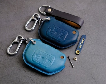 Leather Cover For Gladiator Wrangler Flip Key 2 3 4 Buttons, Gladiator Wrangler Key Case Key Chain Keyless Remotes Accessories