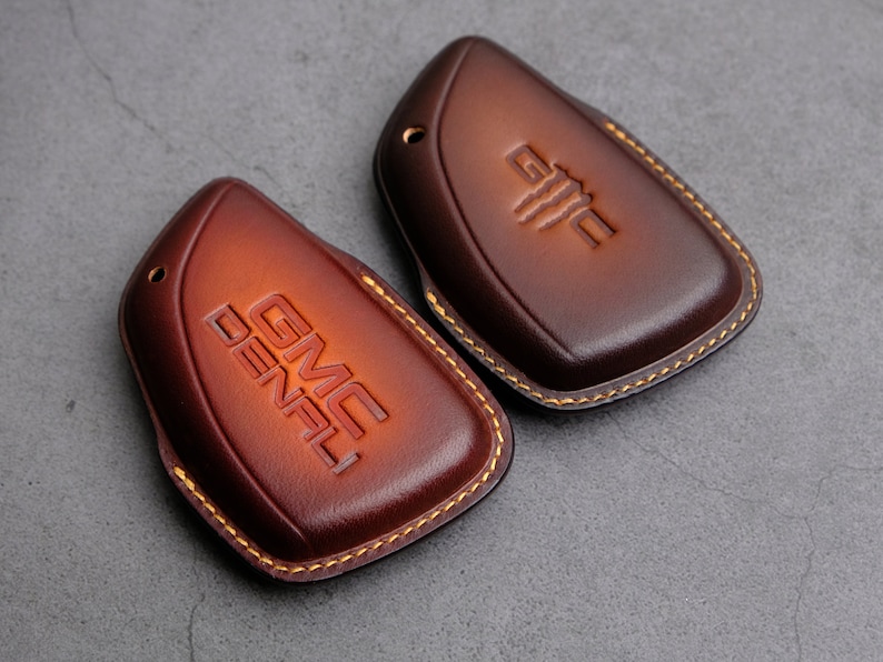 GMC Sierra Denali Key Fob Cover, Handcraft Leather Key Case for GMC ...