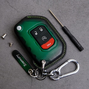 Gladiator Wrangler Key Fob Cover, Handcrafted Leather Key Case For Gladiator Jt Wrangler, GIadiator Key (2, 3, 4 Buttons), Gift For Him