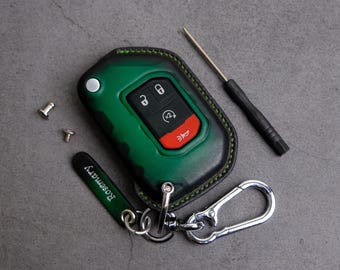 Gladiator Wrangler Key Fob Cover, Handcrafted Leather Key Case For Gladiator Jt Wrangler, GIadiator Key (2, 3, 4 Buttons), Gift For Him